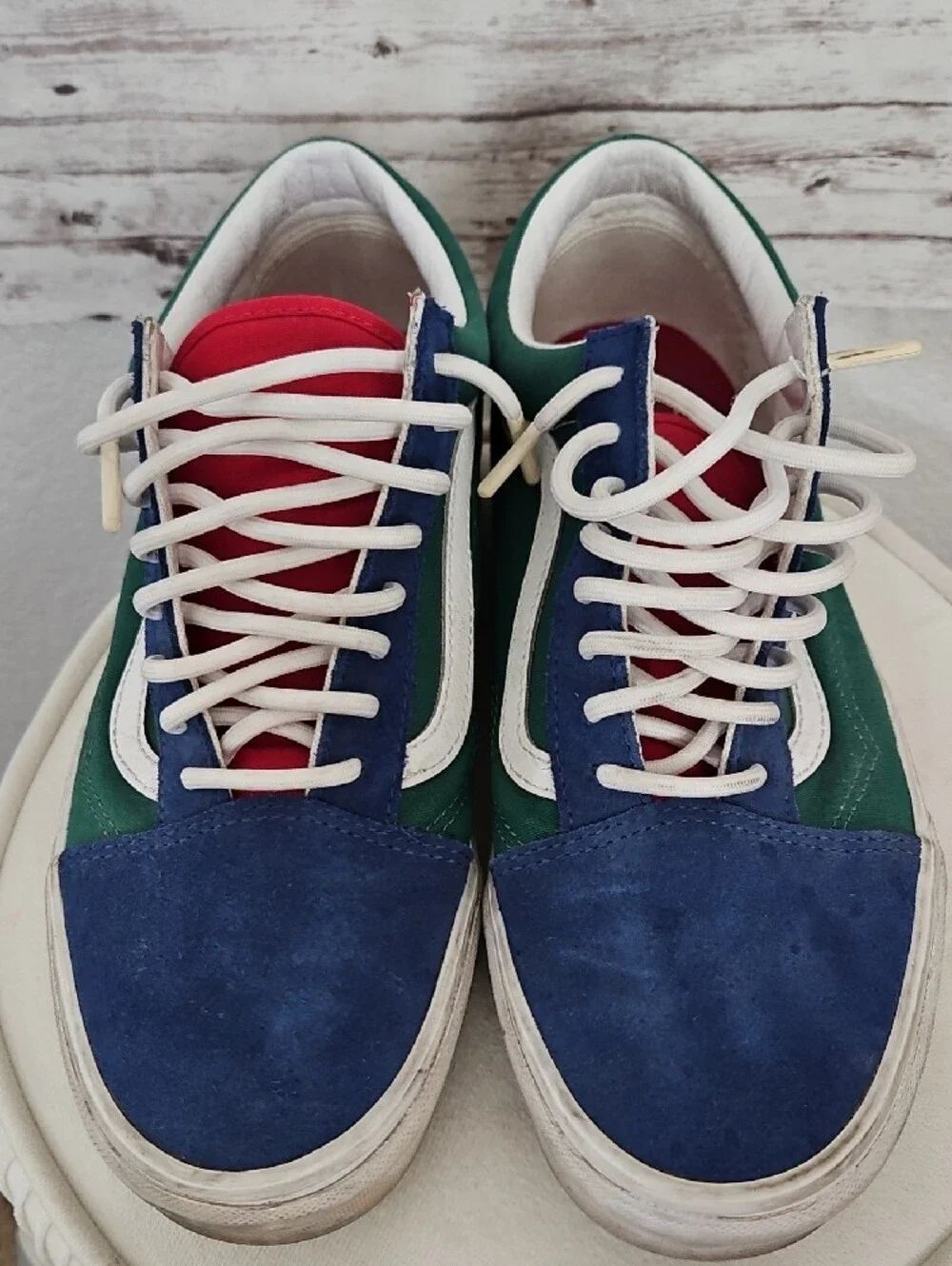 Vans Men's Multicolor Low-Top Sneakers - Blue, Green & Yellow